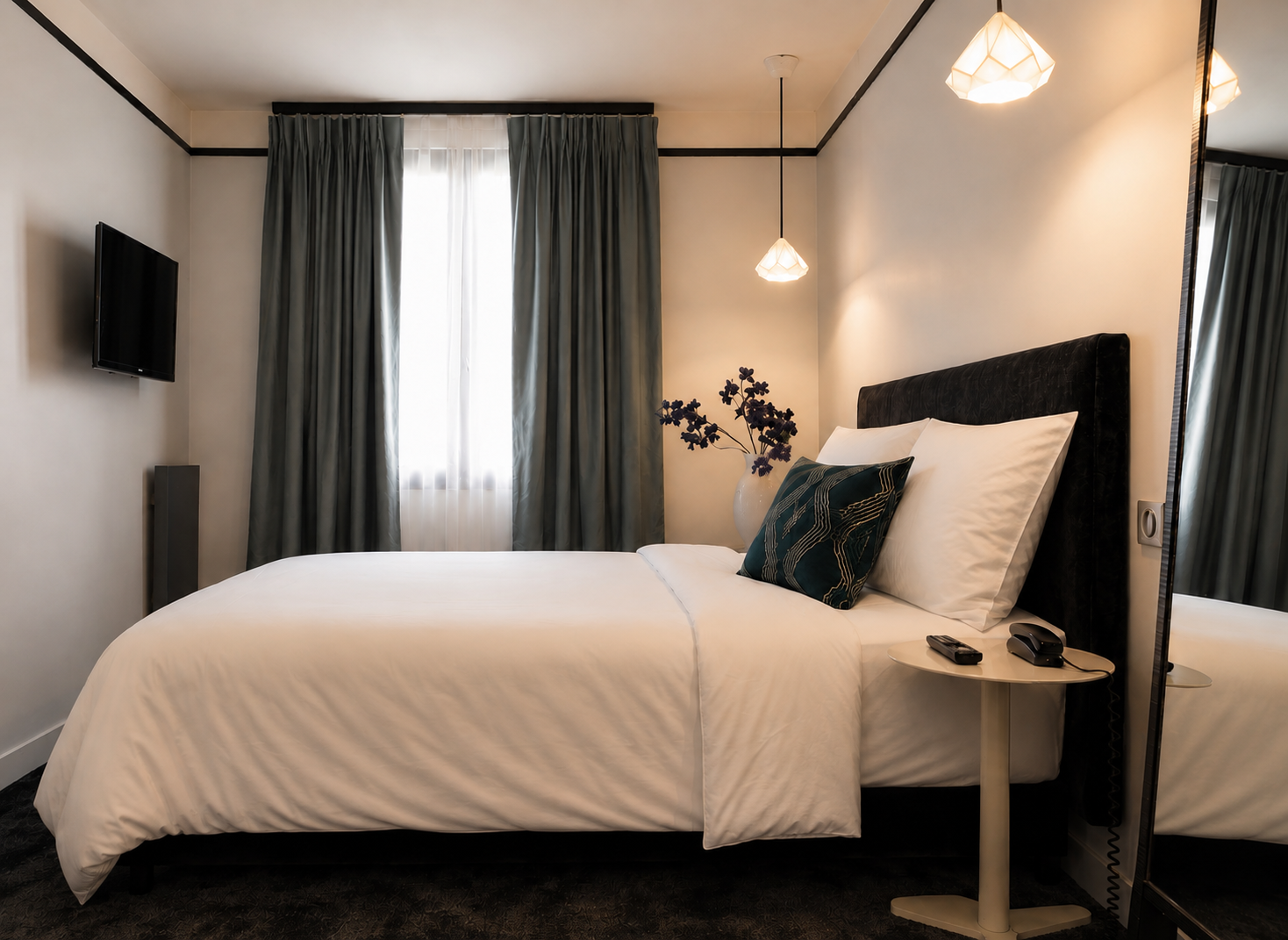 Chambre supérieur - Un espace plus généreux, un lit large, une ambiance douce où l’on se surprend à vouloir rester un peu plus longtemps.