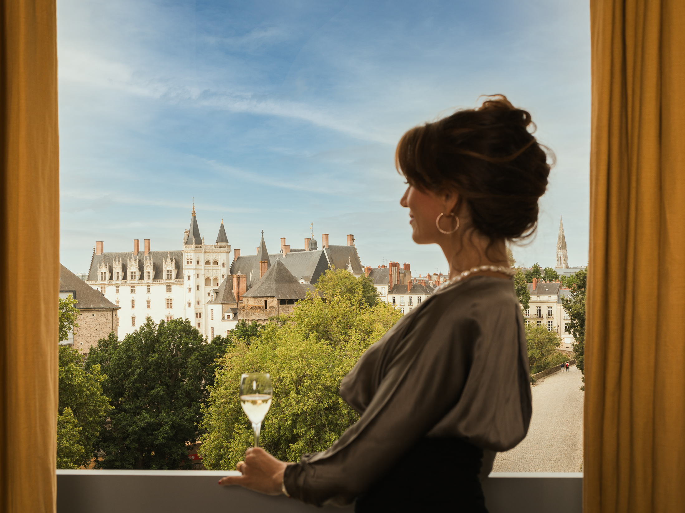 Chambre supérieur double vue sur le château à Nantes
